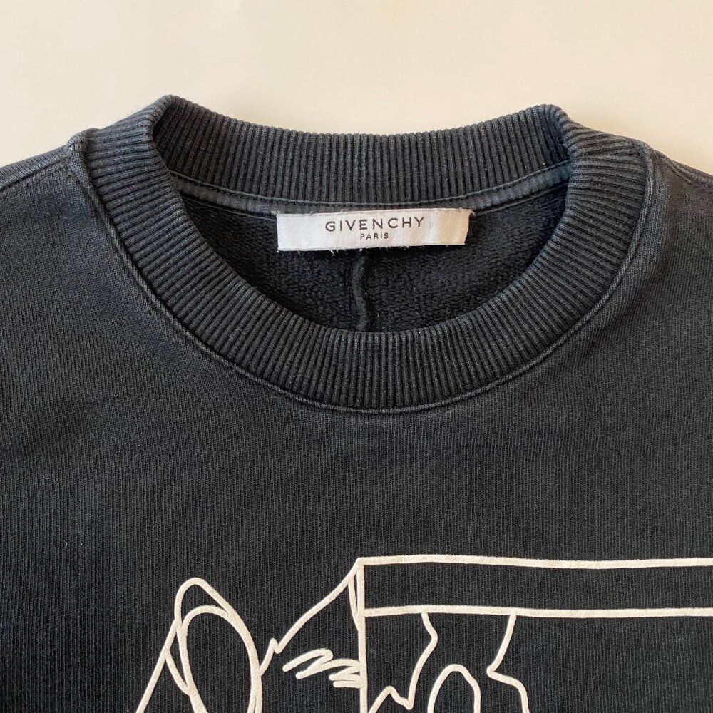 Givenchy Bambi Mirror Outline‎ Black Crewneck Sweatshirt Medium - Picture 7 of 13